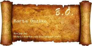 Barta Őszike névjegykártya